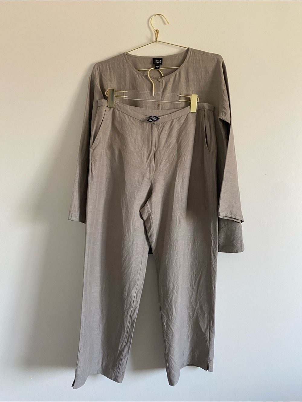 Eileen F Silk & Linen Set 2pc - Picture 3 of 16